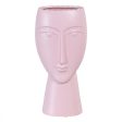 Planter 15 x 8,5 x 19 cm Face Ceramic Light mauve Discount