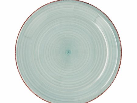 Flat plate Quid Vita Aqua Turquoise Ceramic Ø 27 cm (12 Units) Fashion