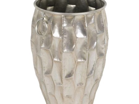 Planter Silver Iron 30 x 30 x 44,5 cm Cheap