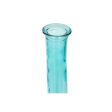 Vase DKD Home Decor 18 x 18 x 120 cm Sky blue Tempered Glass Supply