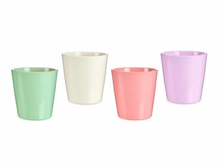 Plant pot Pink Lilac White Green Clay (16,5 x 16 x 16,5 cm) (120 Units) For Discount