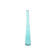 Vase DKD Home Decor 18 x 18 x 120 cm Sky blue Tempered Glass Supply