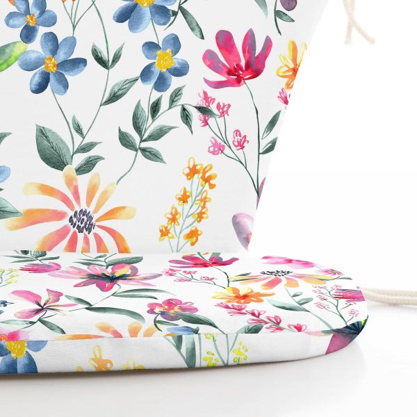 Chair cushion Belum 0120-407 Multicolour 48 x 5 x 90 cm Flowers For Sale