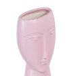 Planter 15 x 8,5 x 19 cm Face Ceramic Light mauve Discount