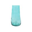 Vase DKD Home Decor 18 x 18 x 120 cm Sky blue Tempered Glass Supply