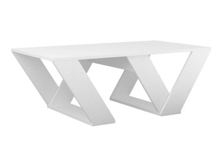 Centre Table Alexandra House Living Diagonal White Wood MDP 110 x 40 x 60 cm Online Hot Sale