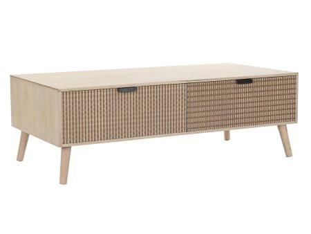 Centre Table DKD Home Decor Brown Wood Fir Plastic MDF Wood 120 x 60 x 42,5 cm Supply