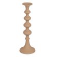 Candleholder 13 x 13 x 39,5 cm Beige Aluminium For Cheap