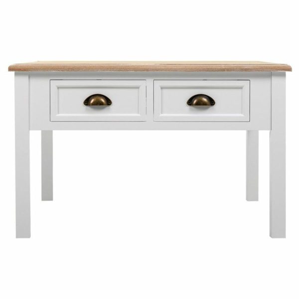 Centre Table Alexandra House Living White Brown Zinc Alloy MDF Wood 80 x 50 x 80 cm For Discount