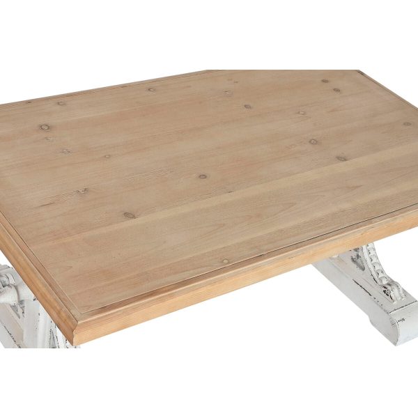 Centre Table Home ESPRIT White Natural Fir wood MDF Wood 110 x 65 x 46 cm Hot on Sale