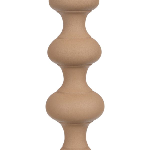 Candleholder 13 x 13 x 39,5 cm Beige Aluminium For Cheap