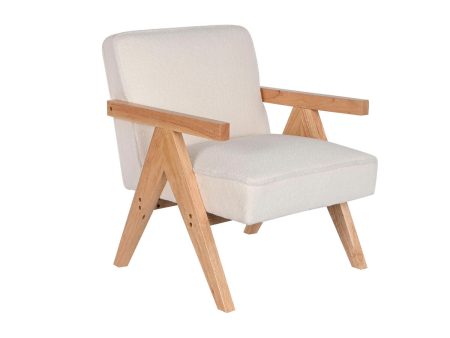 Armchair DKD Home Decor White Polyester Wood 64 x 66 x 79 cm Online