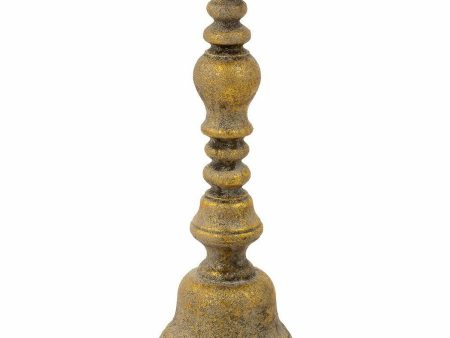 Candle Holder Alexandra House Living Gold Resin 16 x 46 x 16 cm For Cheap