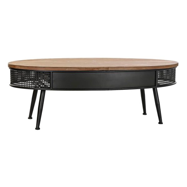 Centre Table DKD Home Decor Brown Black Metal Fir 120 x 58 x 42 cm For Sale