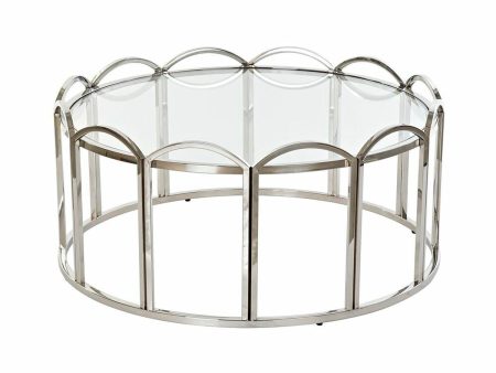 Side table DKD Home Decor Crystal Silver Metal (100 x 100 x 45 cm) Discount