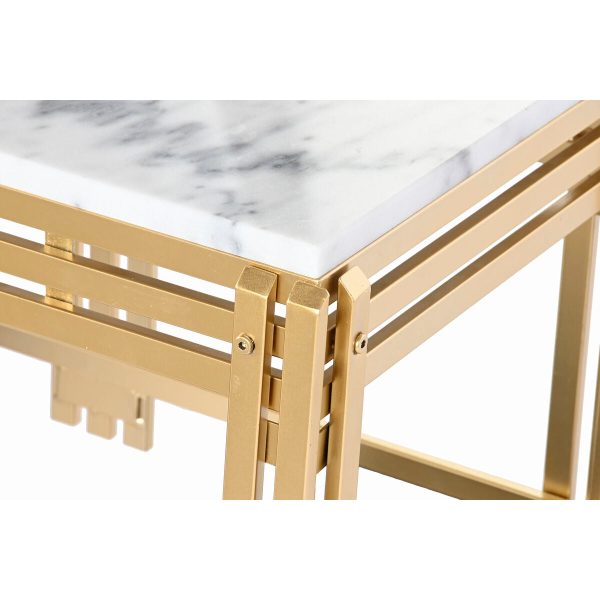 Centre Table DKD Home Decor Metal Aluminium Marble 80 x 40 x 40 cm Discount