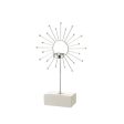 Candleholder White Silver Ceramic Iron 18,4 x 8,4 x 29,1 cm Online Hot Sale