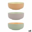 Bowl Quid Vitamina Bicoloured Ceramic 11 x 11 x 4,5 cm (6 Units) Supply