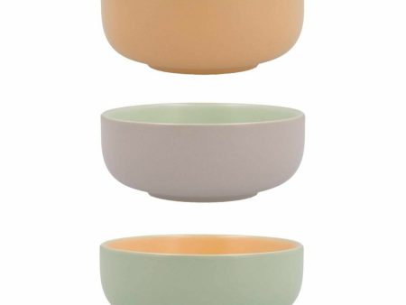 Bowl Quid Vitamina Bicoloured Ceramic 11 x 11 x 4,5 cm (6 Units) Supply