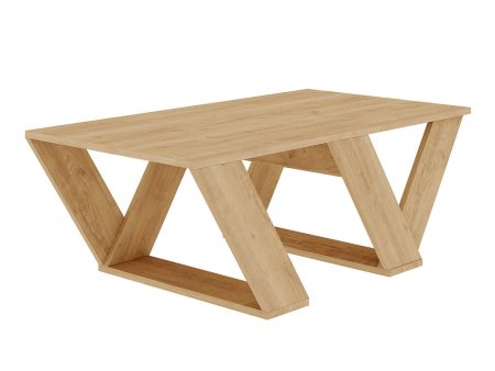 Centre Table Alexandra House Living Diagonal Oak Wood MDP 110 x 40 x 60 cm on Sale