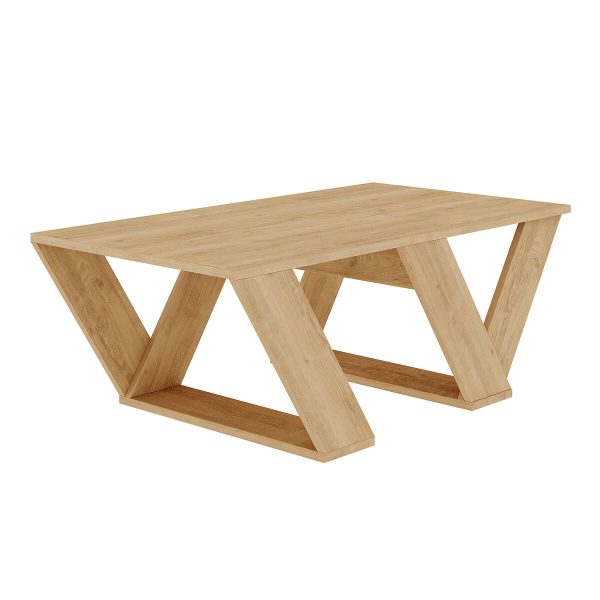 Centre Table Alexandra House Living Diagonal Oak Wood MDP 110 x 40 x 60 cm on Sale