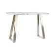 Console DKD Home Decor White Silver Steel MDF Wood 120 x 40 x 76 cm Online now