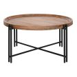 Centre Table Home ESPRIT Wood Metal 90 x 90 x 45 cm Online now