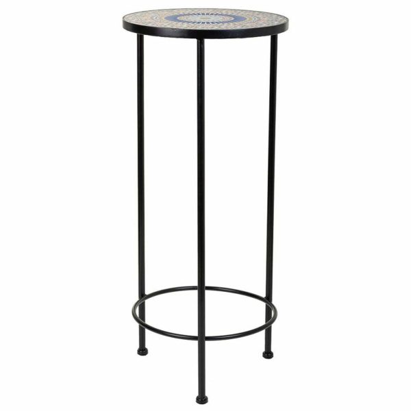 Flower Pot Stand Alexandra House Living Black Iron Tile 30 x 68 x 30 cm 3 Pieces For Cheap