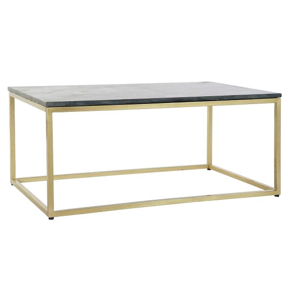 Centre Table DKD Home Decor Black Golden Marble Iron 100 x 61 x 43 cm For Sale