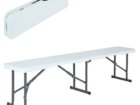 Bench Lifetime White Foldable 183 x 42 x 29 cm Discount