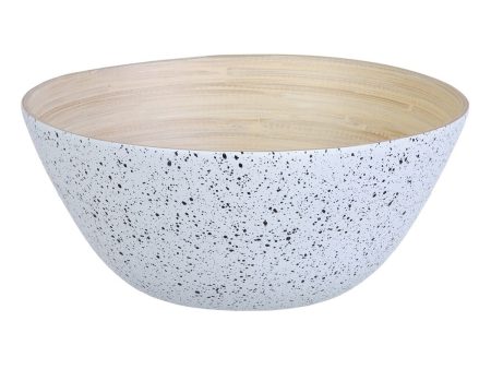 Bowl White Natural 25 x 25 x 11 cm For Cheap