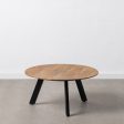 Centre Table Black Natural 80 x 80 x 40 cm For Sale