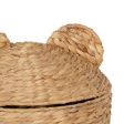 Basket Black Beige Natural Fibre 39 x 39 x 60 cm Hot on Sale