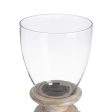 Candleholder White Wood Crystal 24 x 24 x 39 cm Cheap