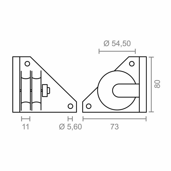 Pergola pulley Micel TLD20 Nylon 7,3 x 7,3 x 8 cm Side White Hot on Sale