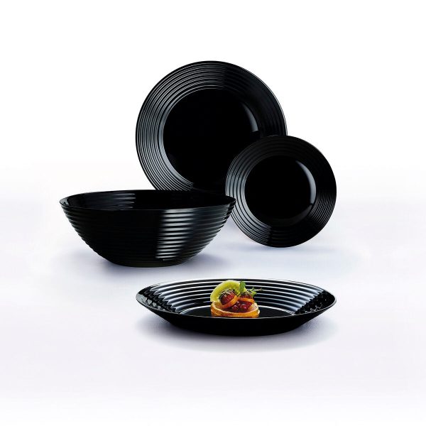 Bowl Luminarc Harena Soup 20 cm Black Glass (24 Units) Online