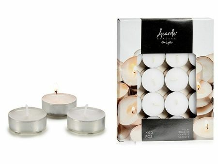 Candle Set Acorde White (12 Units) Cheap