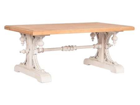 Centre Table Home ESPRIT White Natural Fir wood MDF Wood 110 x 65 x 46 cm Hot on Sale