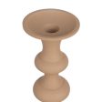 Candleholder 13 x 13 x 39,5 cm Beige Aluminium For Cheap