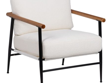 Armchair White Black 70 x 76 x 81 cm on Sale