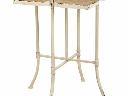 Centre Table Alexandra House Living White Metal Fir wood MDF Wood 48 x 66 x 48 cm on Sale