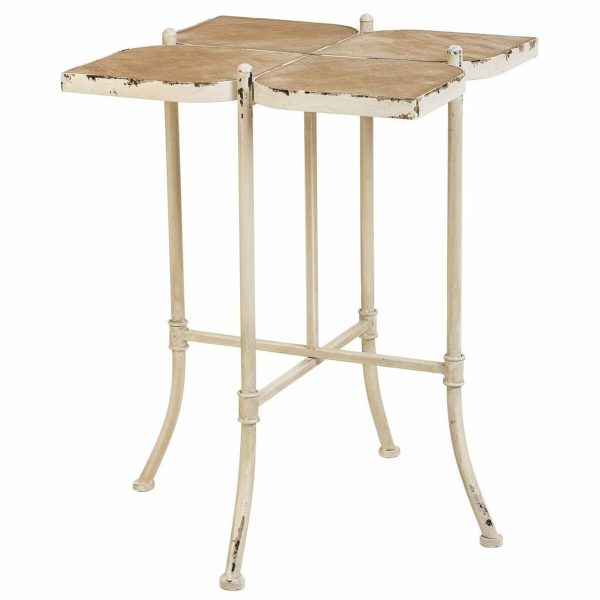 Centre Table Alexandra House Living White Metal Fir wood MDF Wood 48 x 66 x 48 cm on Sale