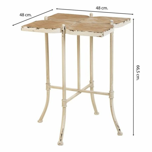 Centre Table Alexandra House Living White Metal Fir wood MDF Wood 48 x 66 x 48 cm on Sale