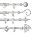 Curtain Bar Extendable White Iron 5 x 122 x 5 cm (8 Units) Discount