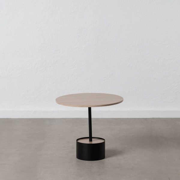 Centre Table Black Natural 50 x 50 x 45 cm For Sale