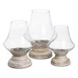 Candleholder White Wood Crystal 33 x 33 x 43 cm on Sale