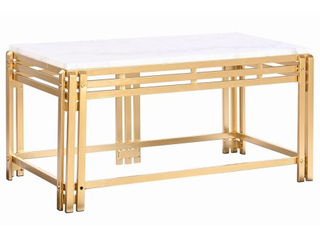 Centre Table DKD Home Decor Metal Aluminium Marble 80 x 40 x 40 cm Discount