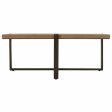 Centre Table Alexandra House Living Brown Iron Fir wood Tempered glass 99 x 40 x 99 cm on Sale