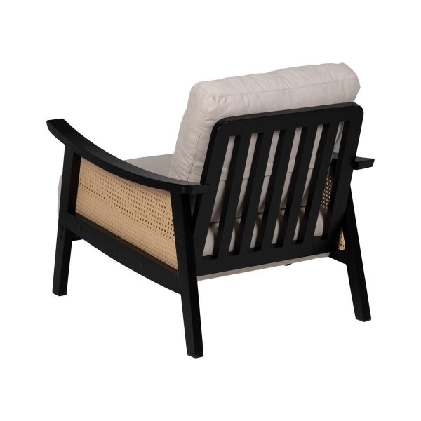 Armchair Black Beige Polyethylene Rubber wood MDF Wood Foam 100 % polyester 69,5 x 83 x 80 cm Online