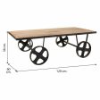 Centre Table Alexandra House Living Brown Black Iron Mango wood 60 x 38 x 120 cm Sale